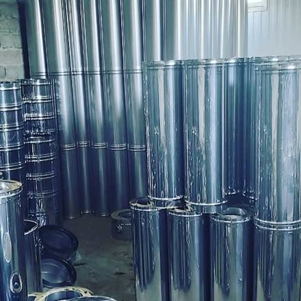Готовые дымоходы и комплектующие из нержавеющей стали на складе ТВК