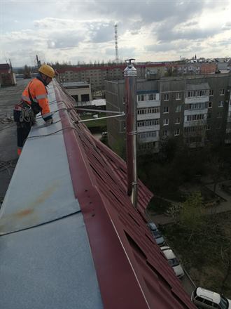 Сэндвич дымоход (утеплённый) из нержавеющей стали — фото с объекта